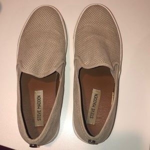 Steve Madden Zarayy Tan Slip On Sneakers